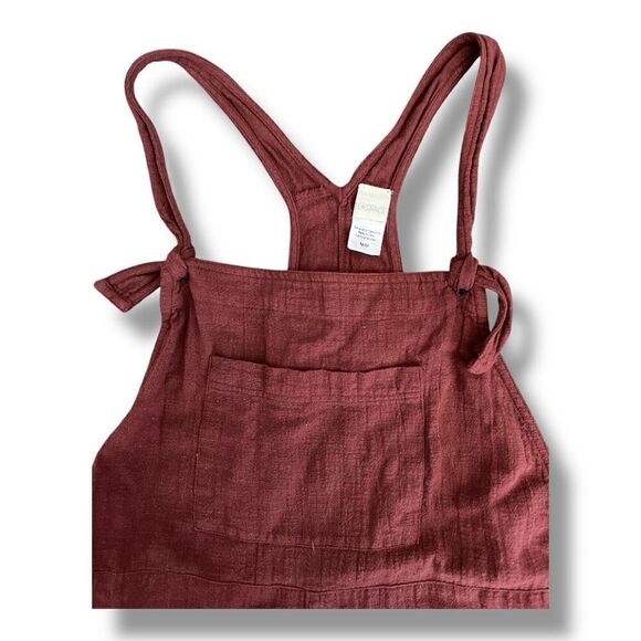 L*Space Cali Currant 100% Cotton Cropped Jumpsuit Size Medium - Picture 3 of 8